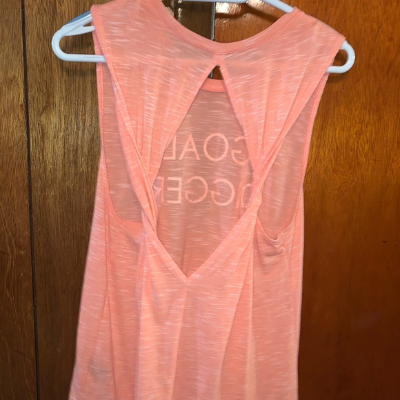 Peach colored “Goal Digger” muscle tee - Picture 2 of 2